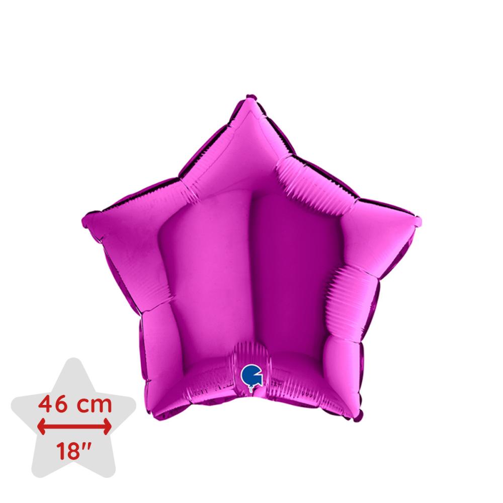 Folieballong - Stjärna Lila 46 cm