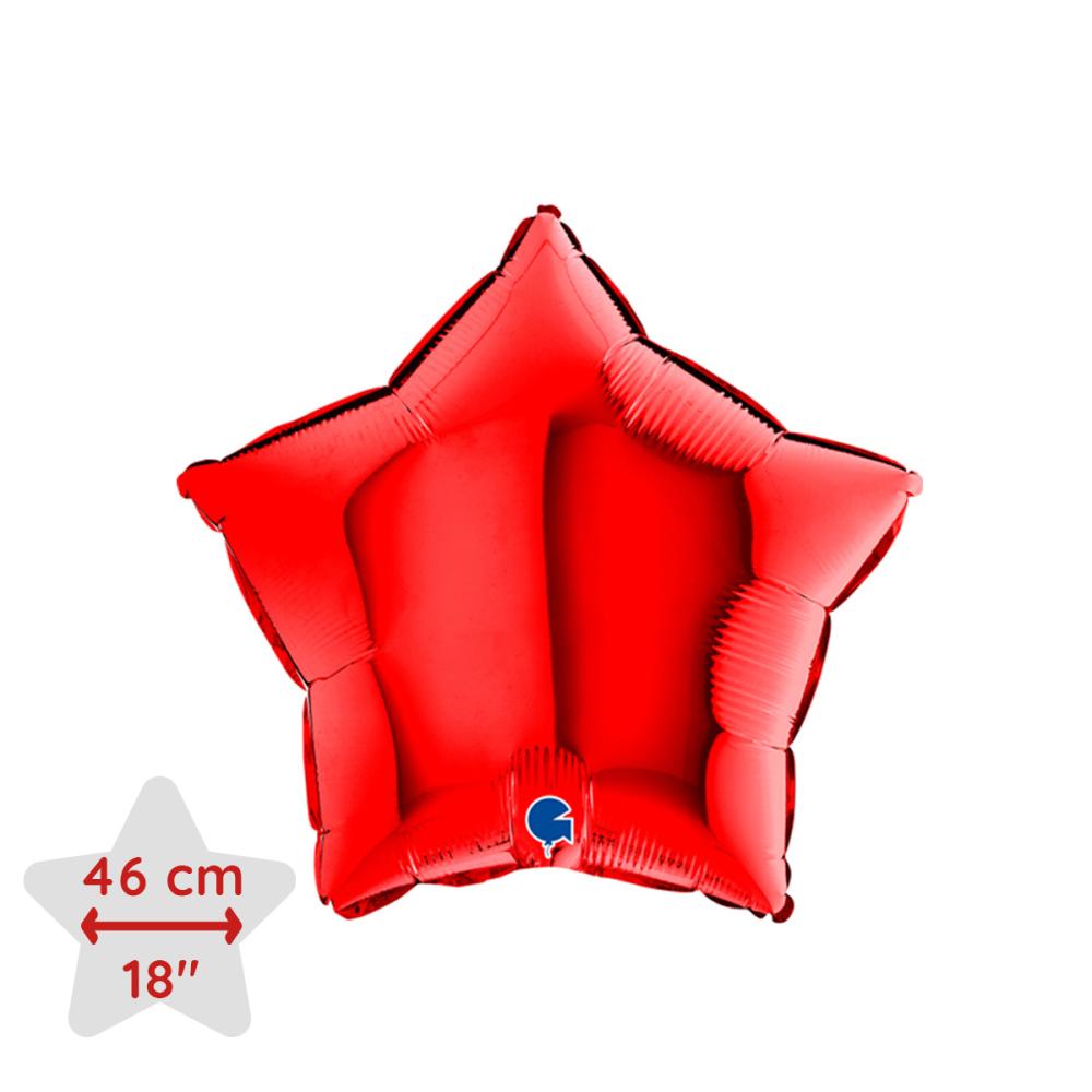 Folieballong - Stjärna Röd 46 cm