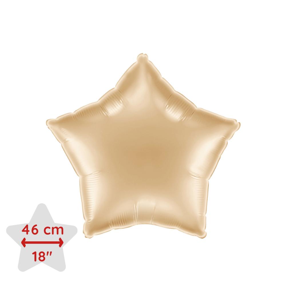 Folieballong - Stjärna White Gold 45 cm