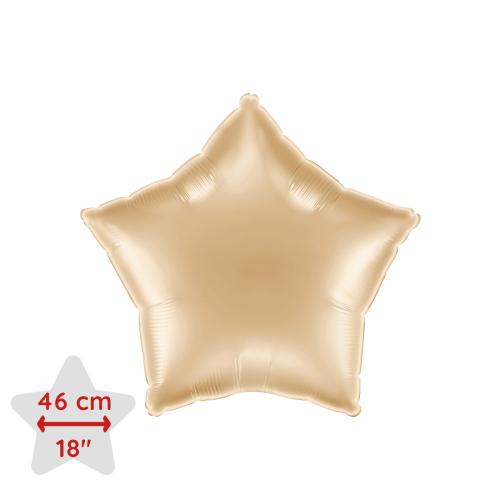 Folieballong - Stjärna White Gold 45 cm