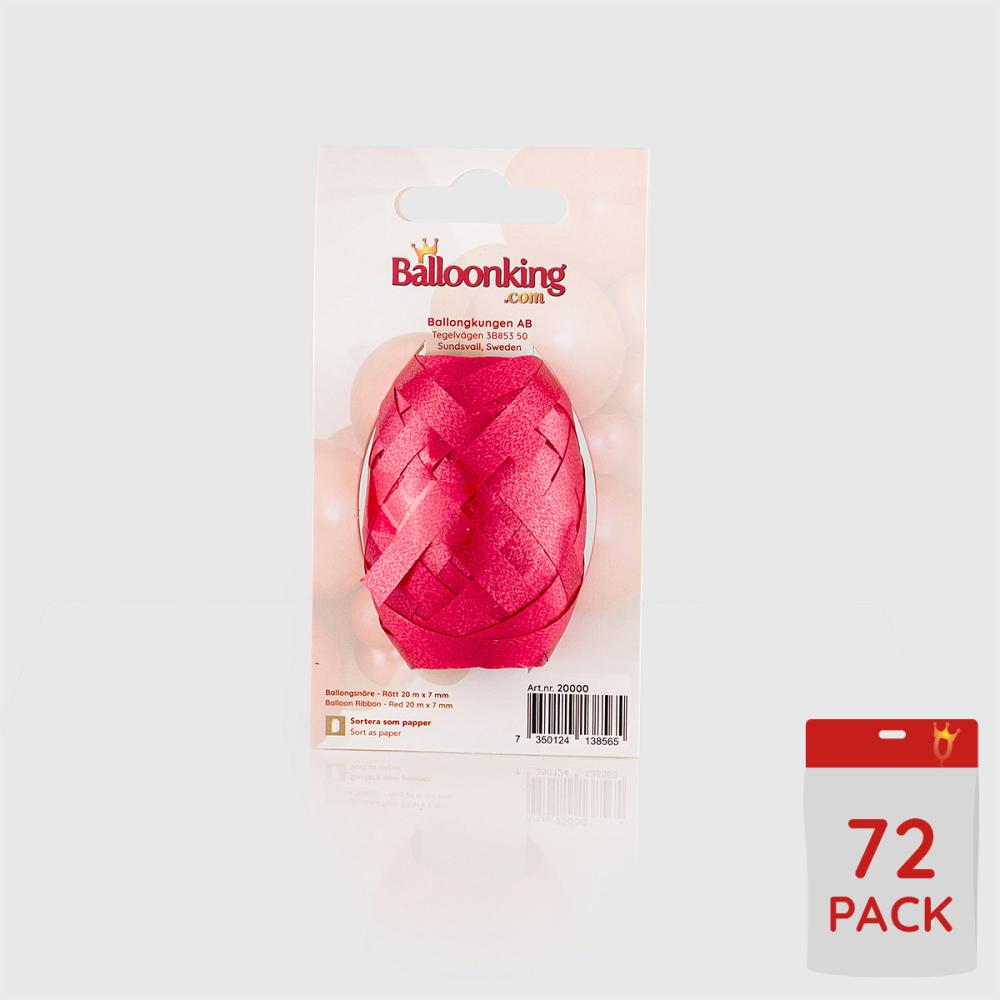 Ballongsnören - Rött 20m - 72-pack