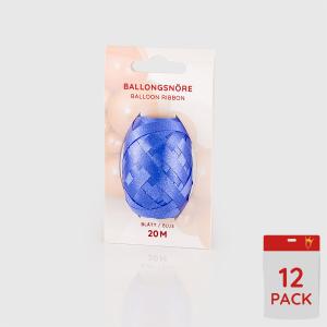 Ballongsnören - Blå 20m - 12-pack