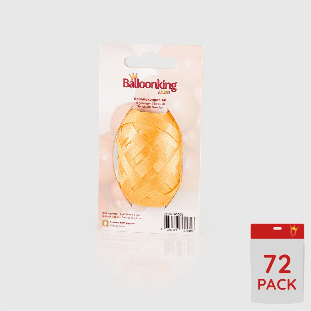 Ballongsnören - Guld 20m - 72-pack