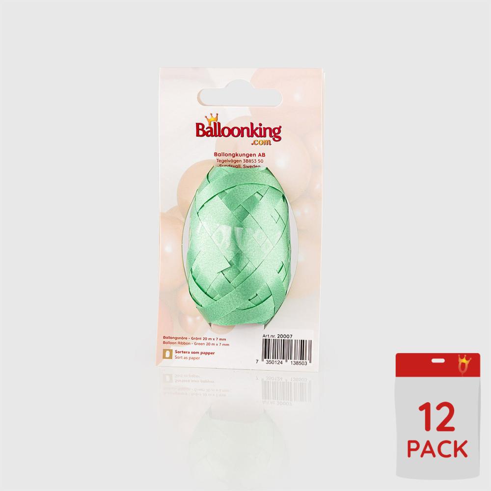 Ballongsnören - Gröna 20m - 12-pack