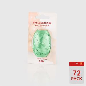 Ballongsnören - Gröna 20m - 72-pack