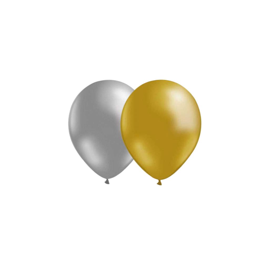 Ballongkombo - Silver-Guld 25-pack
