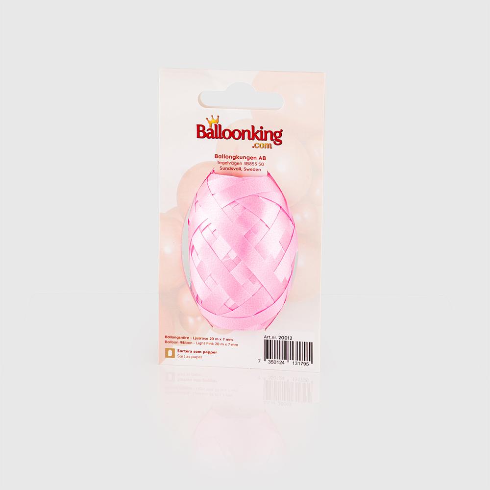 Ballongsnöre - Ljusrosa 20m - Singel-pack