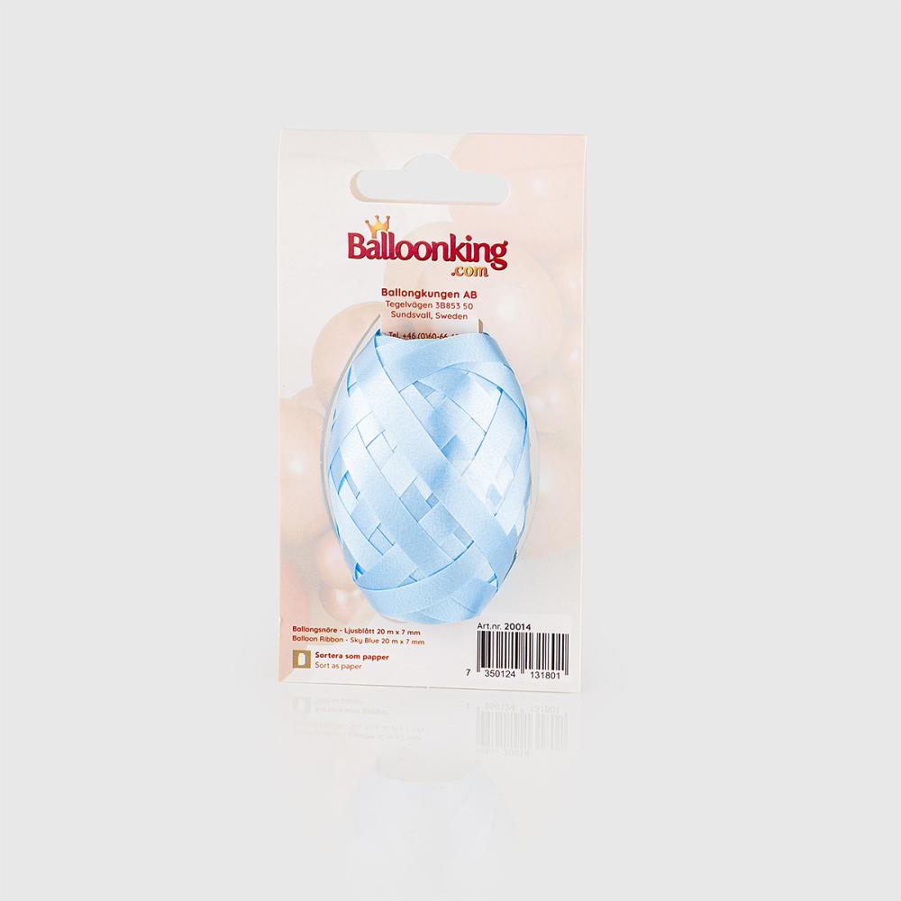 Ballongsnöre - Ljusblått 20m - Singel-pack