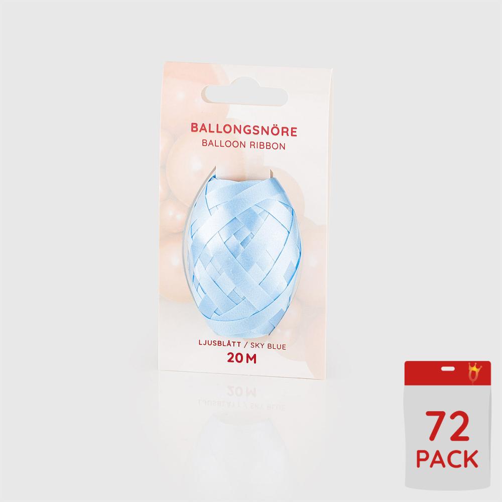 Ballongsnören - Ljusblå 20m - 72-pack