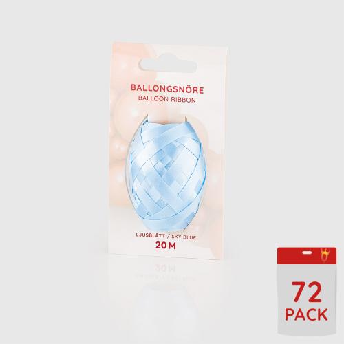 Ballongsnören - Ljusblå 20m - 72-pack