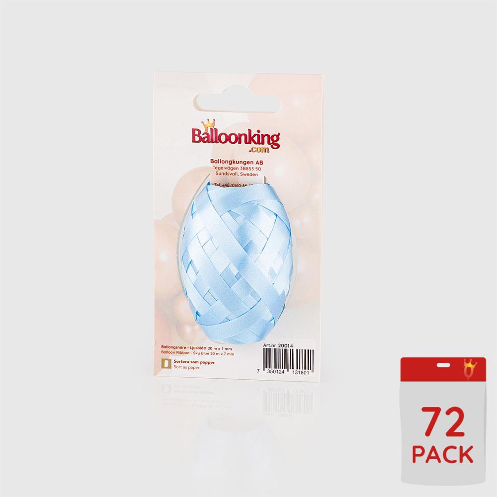 Ballongsnören - Ljusblå 20m - 72-pack