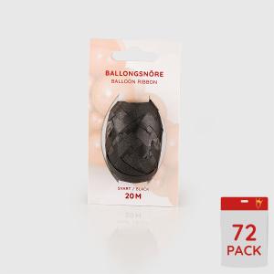 Ballongsnören - Svarta 20m - 72-pack