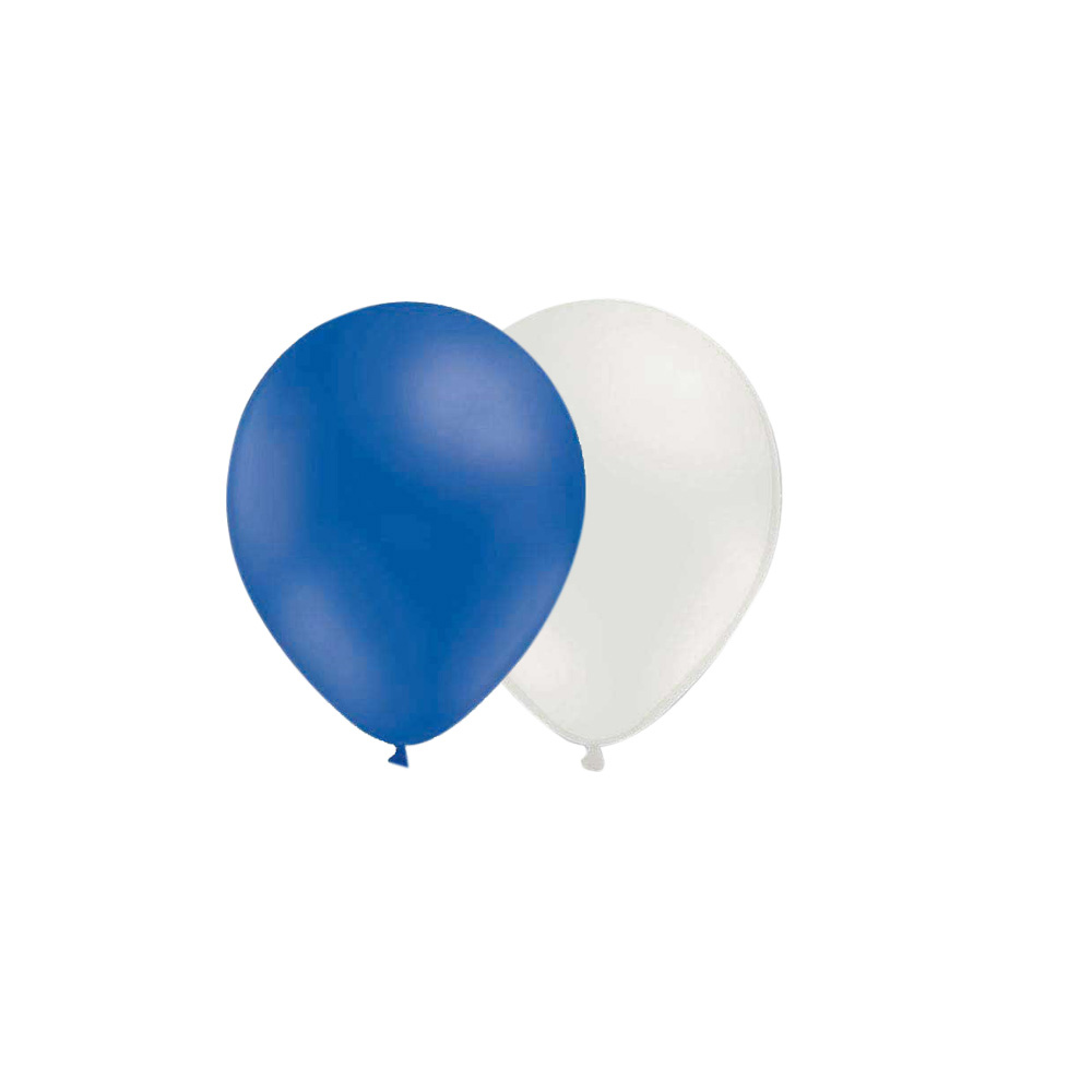 Ballongkombo - Blå-Vit 25-pack
