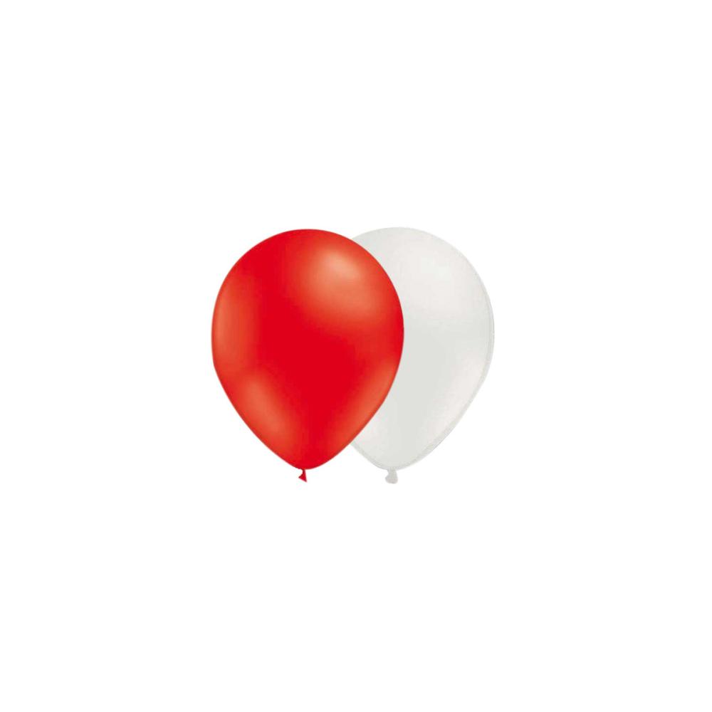 Ballongkombo - Röd-Vit 10-pack
