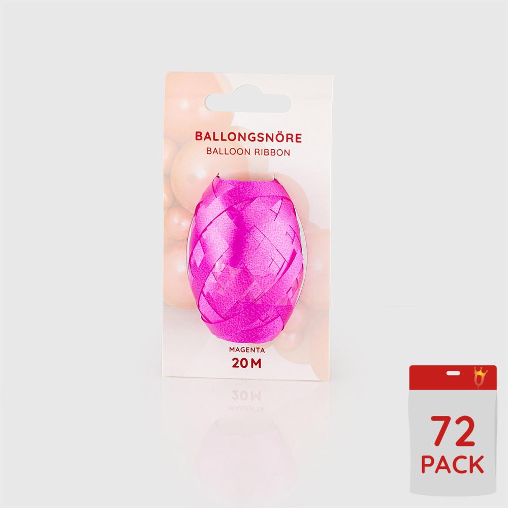 Ballongsnören - Magenta 20m - 72-pack