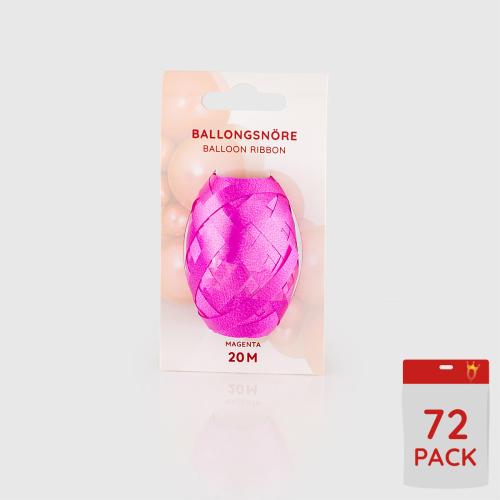 Ballongsnören - Magenta 20m - 72-pack