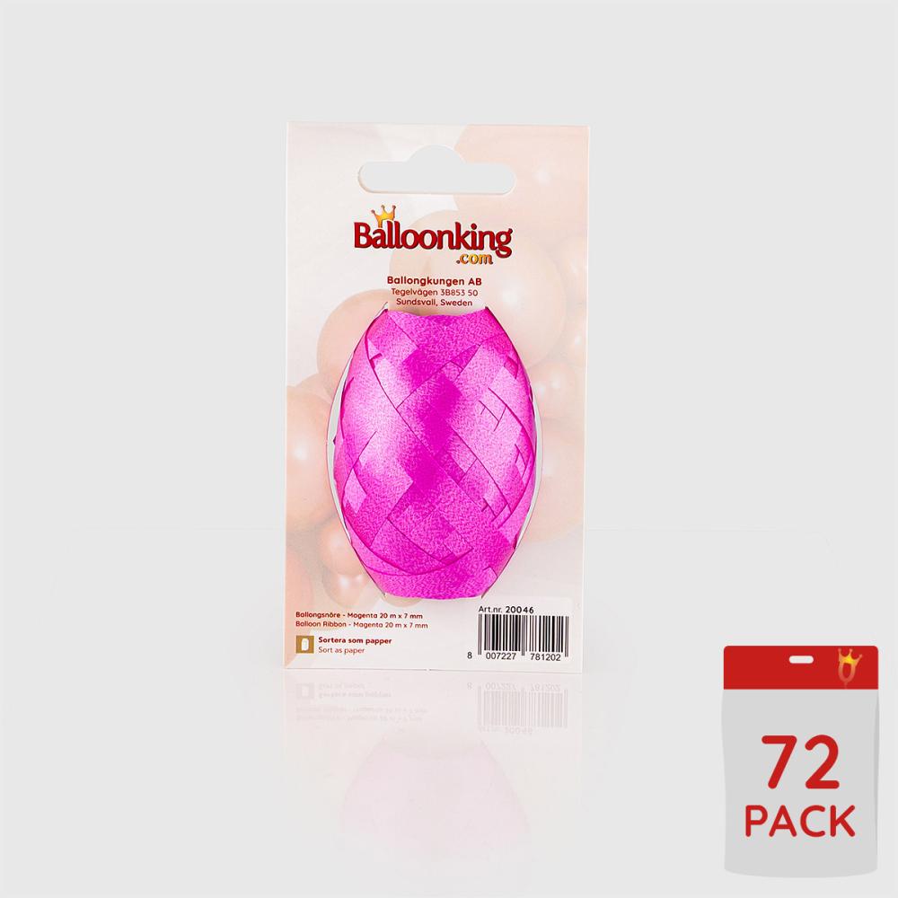 Ballongsnören - Magenta 20m - 72-pack