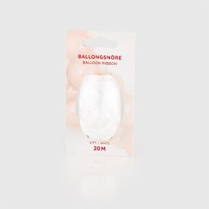 Ballongsnöre - Vitt 20m - Singel-pack