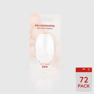 Ballongsnören - Vita 20m - 72-pack