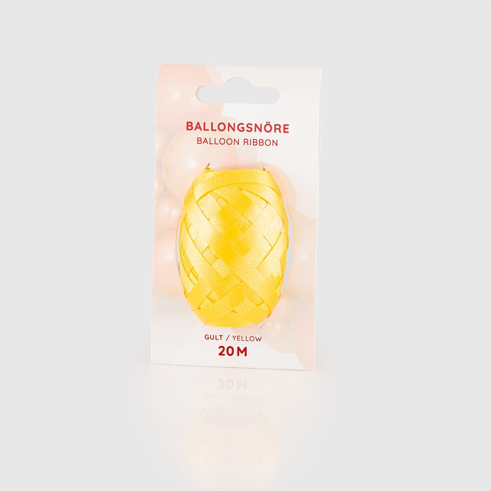 Ballongsnöre - Gult 20m - Singel-pack