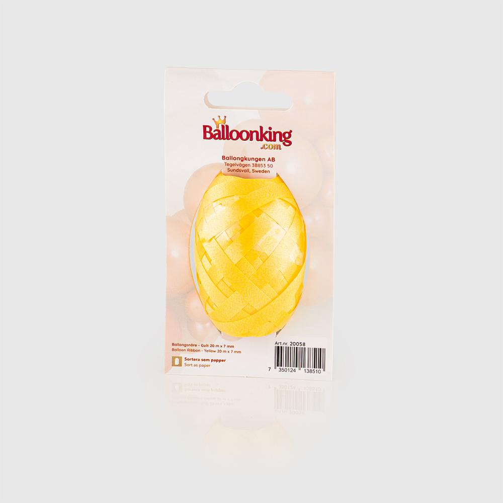 Ballongsnöre - Gult 20m - Singel-pack