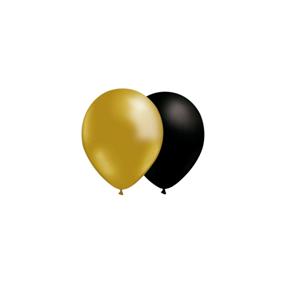 Ballongkombo - Guld-Svart 25-pack