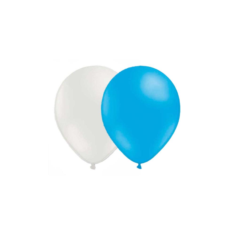 Ballongkombo - Ljusblå & Vita 10-pack