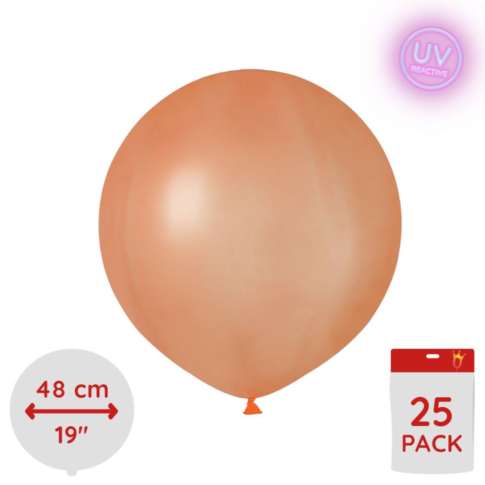 Latexballonger - Neon Orange Glow 48 cm 25-pack