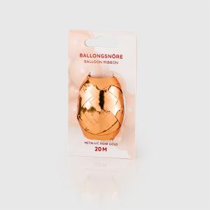 Ballongsnöre - Metallic Rose Gold 20m - Singel-pack