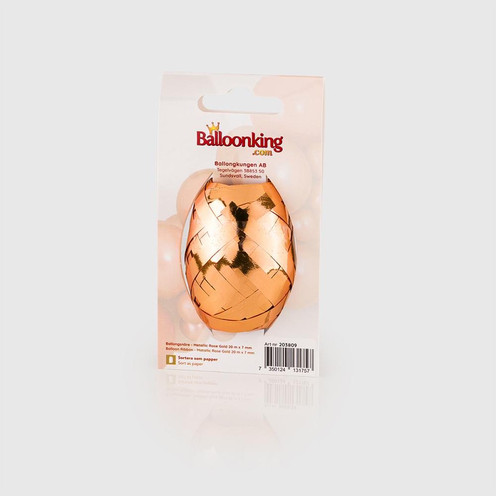 Ballongsnöre - Metallic Rose Gold 20m - Singel-pack
