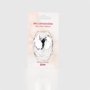 Ballongsnöre - Metallic Silver 20m - Singel-pack