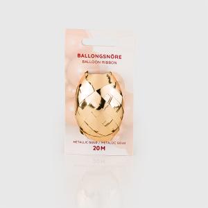 Ballongsnöre - Metallic Guld 20m - Singel-pack