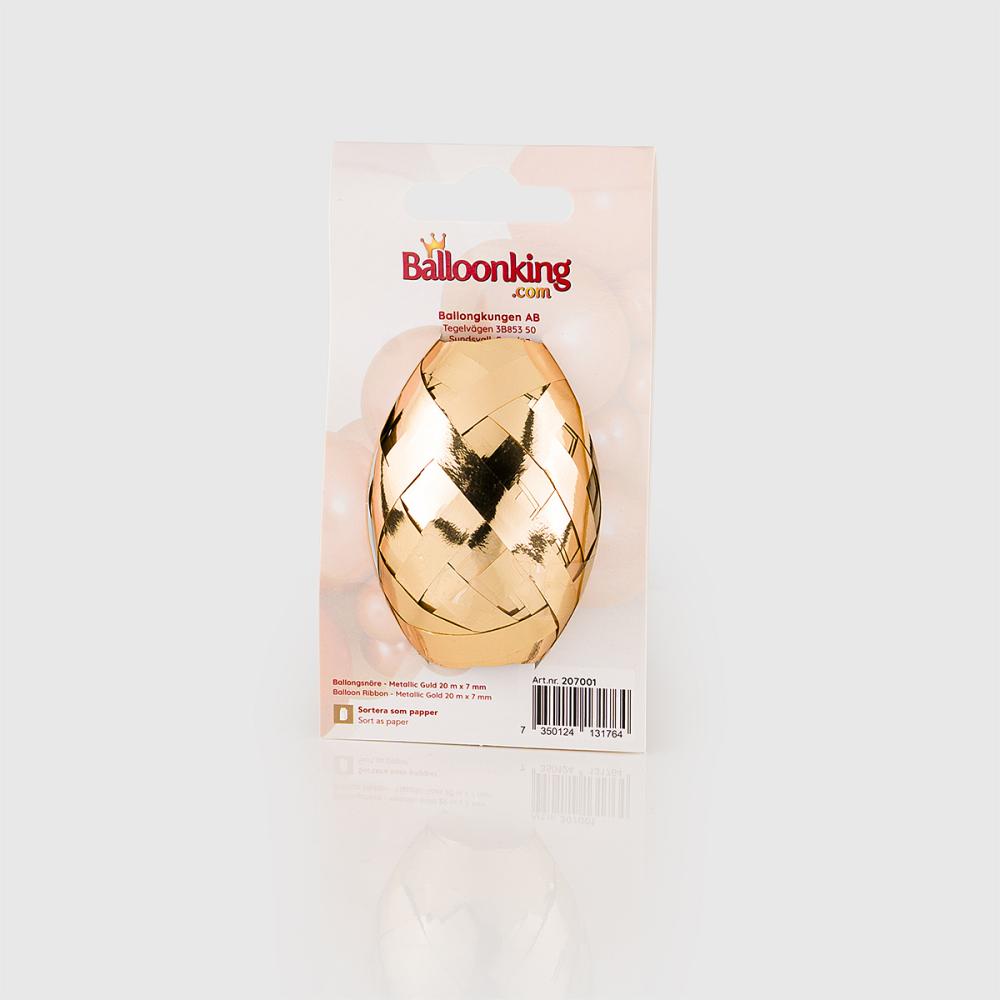 Ballongsnöre - Metallic Guld 20m - Singel-pack