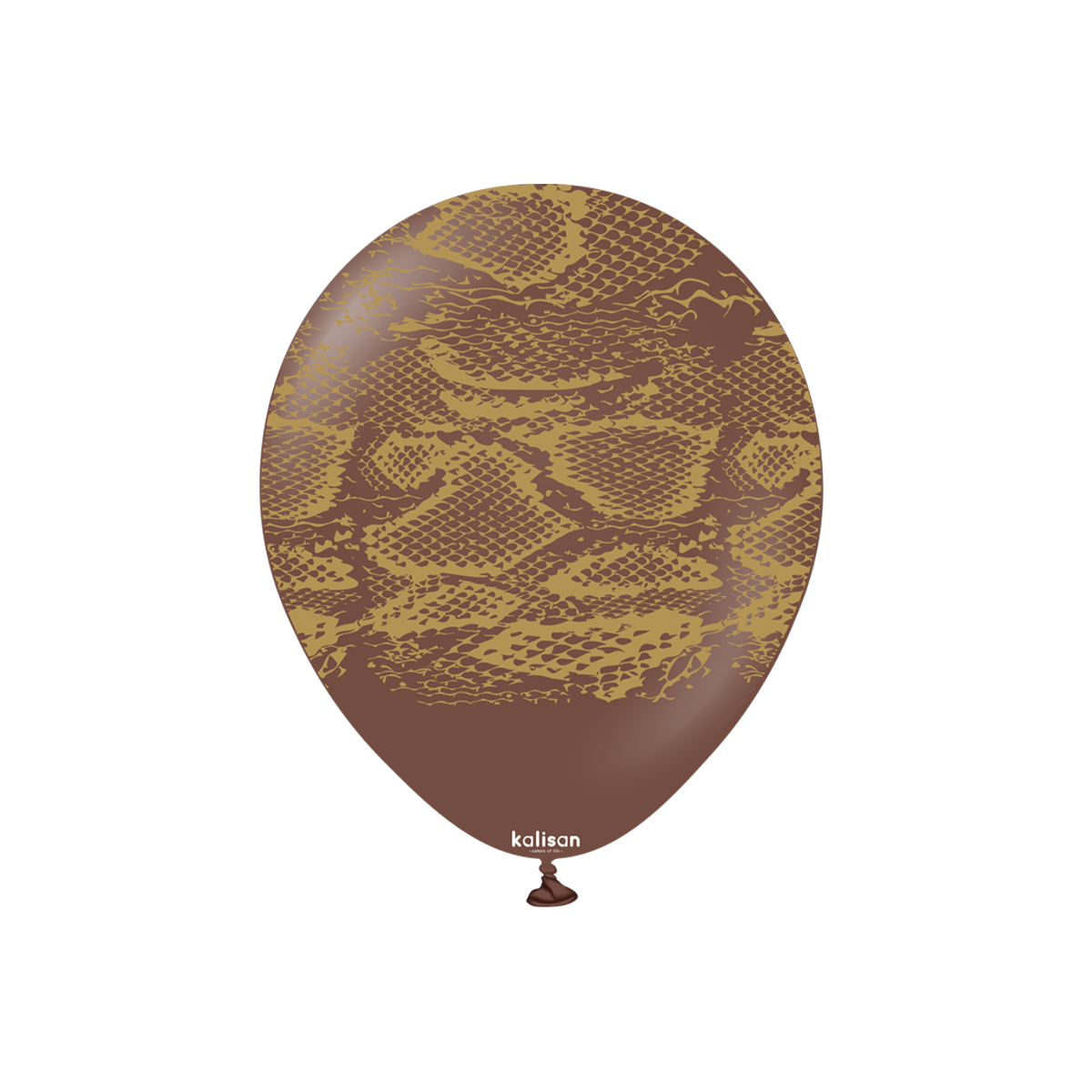 Latexballoons - Safari Snake N 30 cm - Chocolate Brown - Gold Print 25-pack