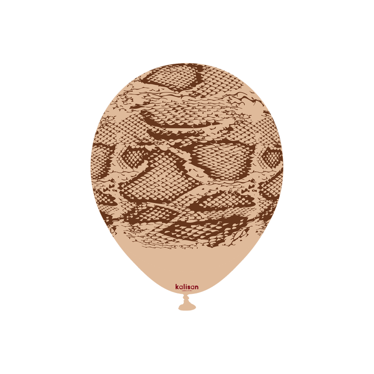 Latexballoons - Safari Snake N 30 cm - Desert Sand - Dark Brown Print 25-pack
