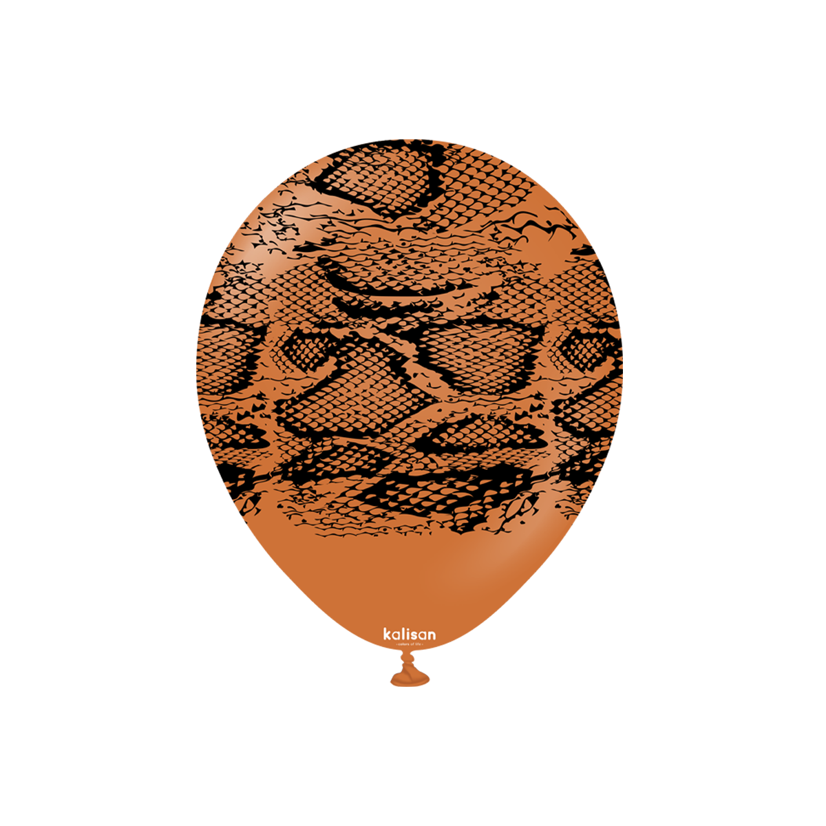 Latexballoons - Safari Snake N 30 cm - Caramel Brown - Black Print 25-pack