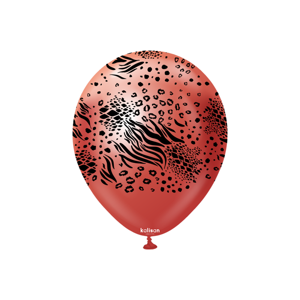 Latexballoons - Mutant 30 cm  - Mirror Red - Black Print 25-pack