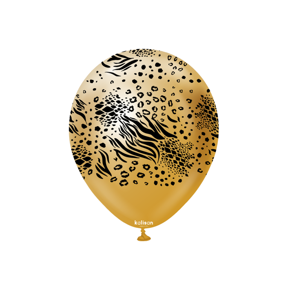 Latexballoons - Mutant 30 cm  - Mirror Gold - Black Print 25-pack