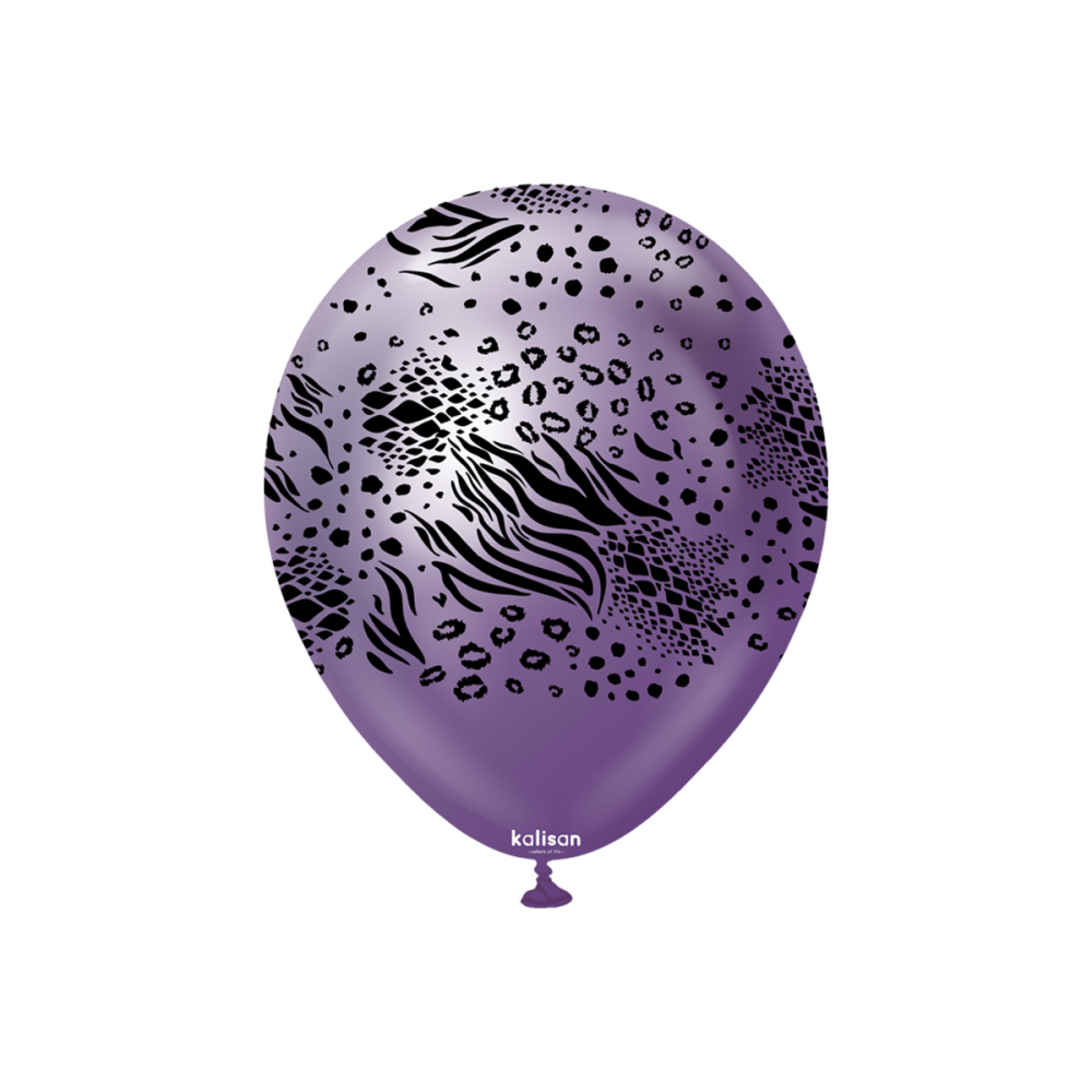 Latexballoons - Mutant 30 cm  - Mirror Violet - Black Print 25-pack