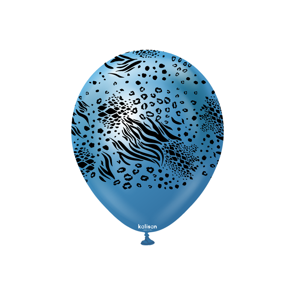Latexballoons - Mutant 30 cm  - Mirror Blue - Black Print 25-pack