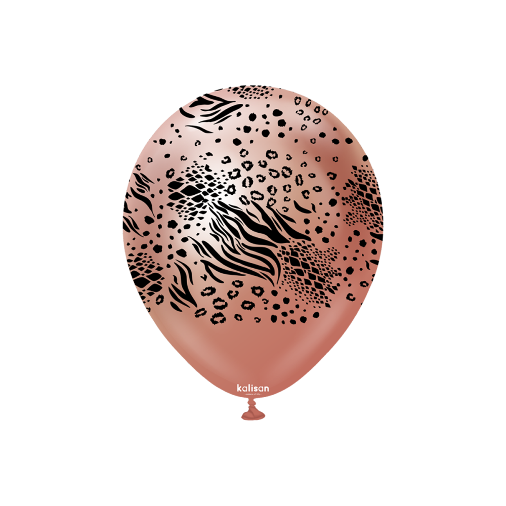 Latexballoons - Mutant 30 cm  - Mirror Rose Gold - Black Print 25-pack