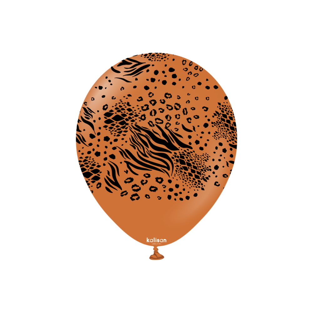 Latexballoons - Mutant 30 cm  - Caramel Brown - Black Print 25-pack