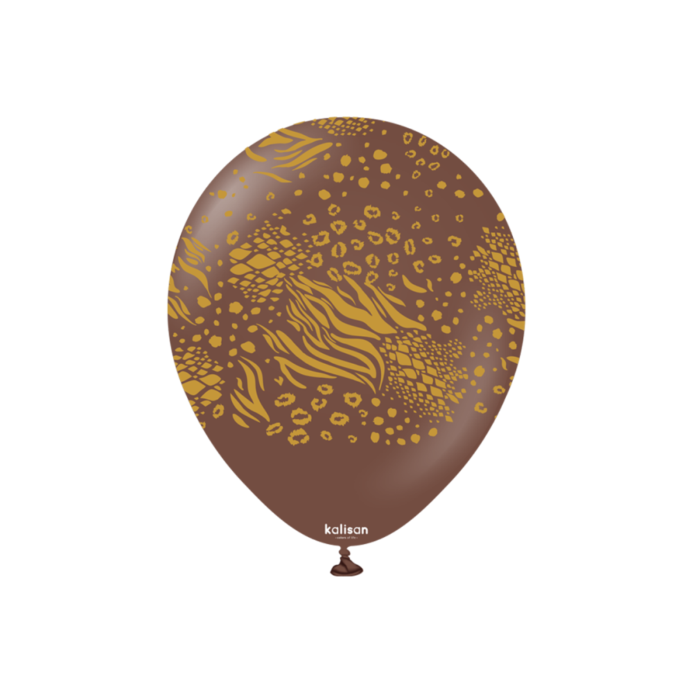 Latexballoons - Mutant 30 cm  - Chocolate Brown - Gold Print 25-pack