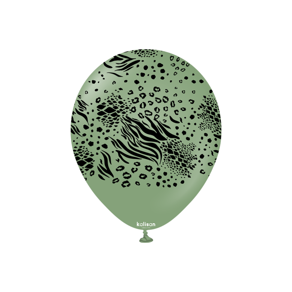 Latexballoons - Mutant 30 cm  - Eucalyptus - Black Print 25-pack