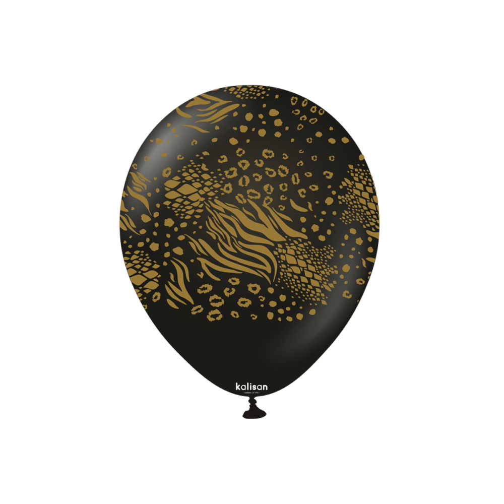 Latexballoons - Mutant 30 cm  - Black - Gold Print 25-pack