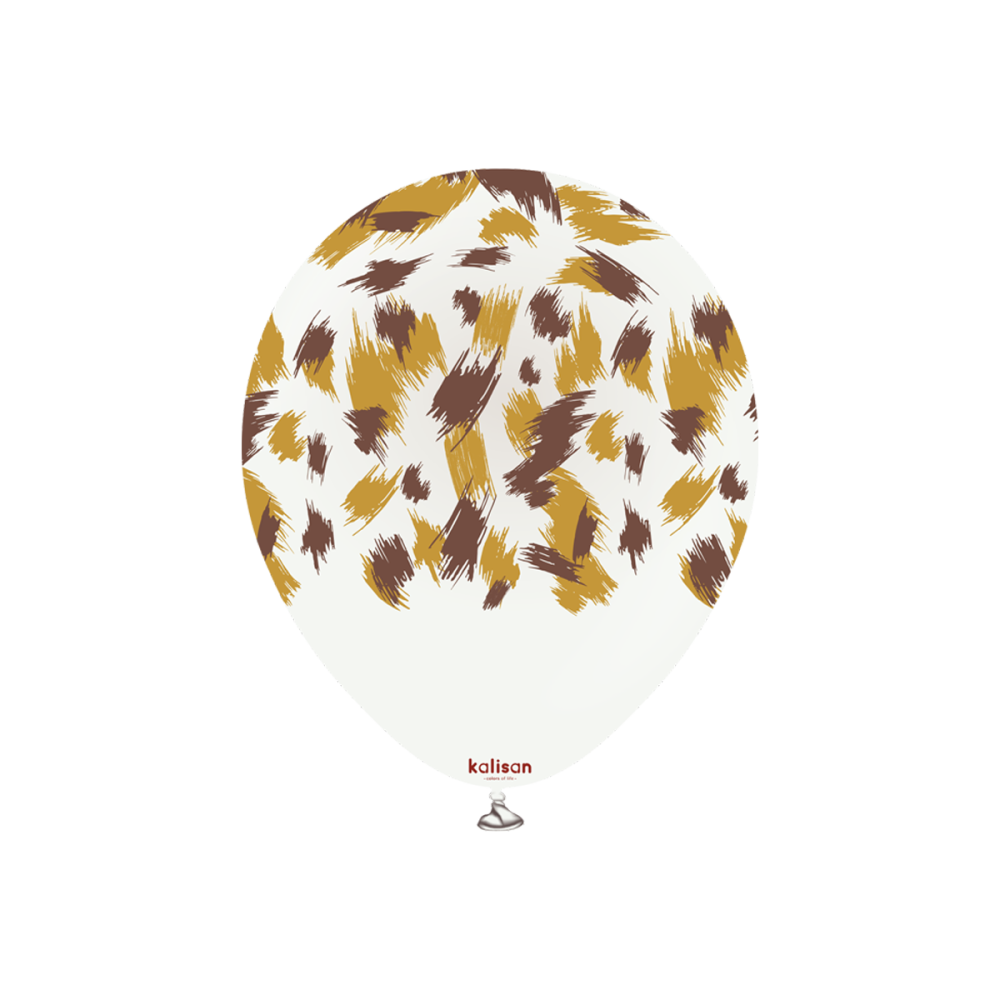 Latexballoons - Safari Savanna 30 cm - White - Multi Color Print 25-pack