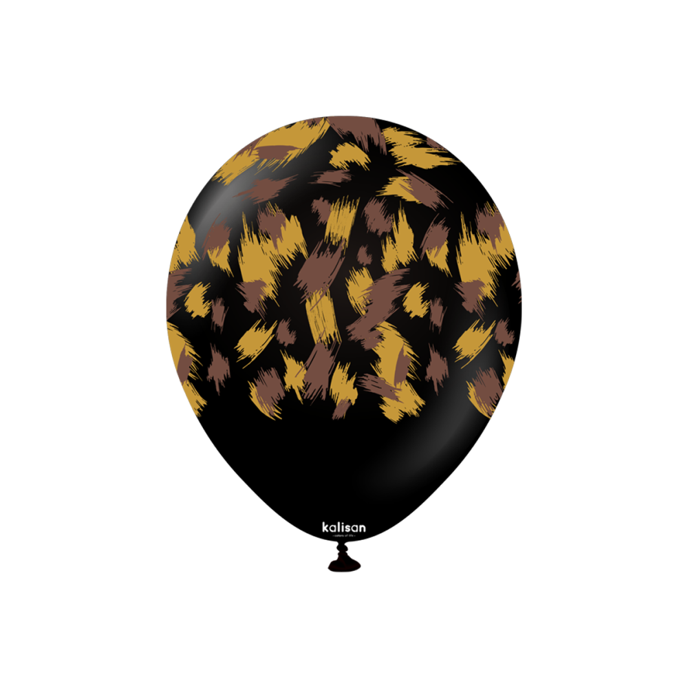 Latexballoons - Safari Savanna 30 cm - Black - Multi Color Print 25-pack