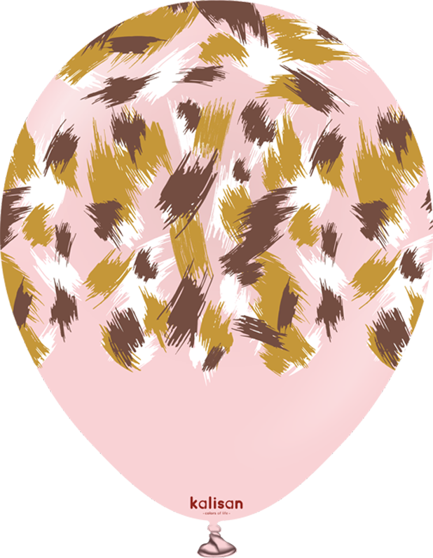 Latexballoons - Safari Savanna 30 cm - Macaron Pink - Multi Color Print 25-pack
