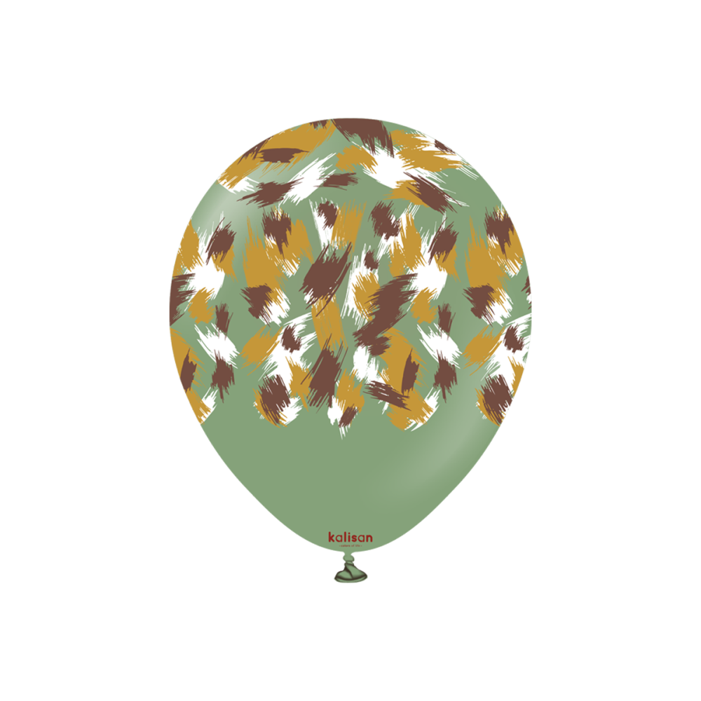 Latexballoons - Safari Savanna 30 cm - Eucalyptus - Multi Color Print 25-pack
