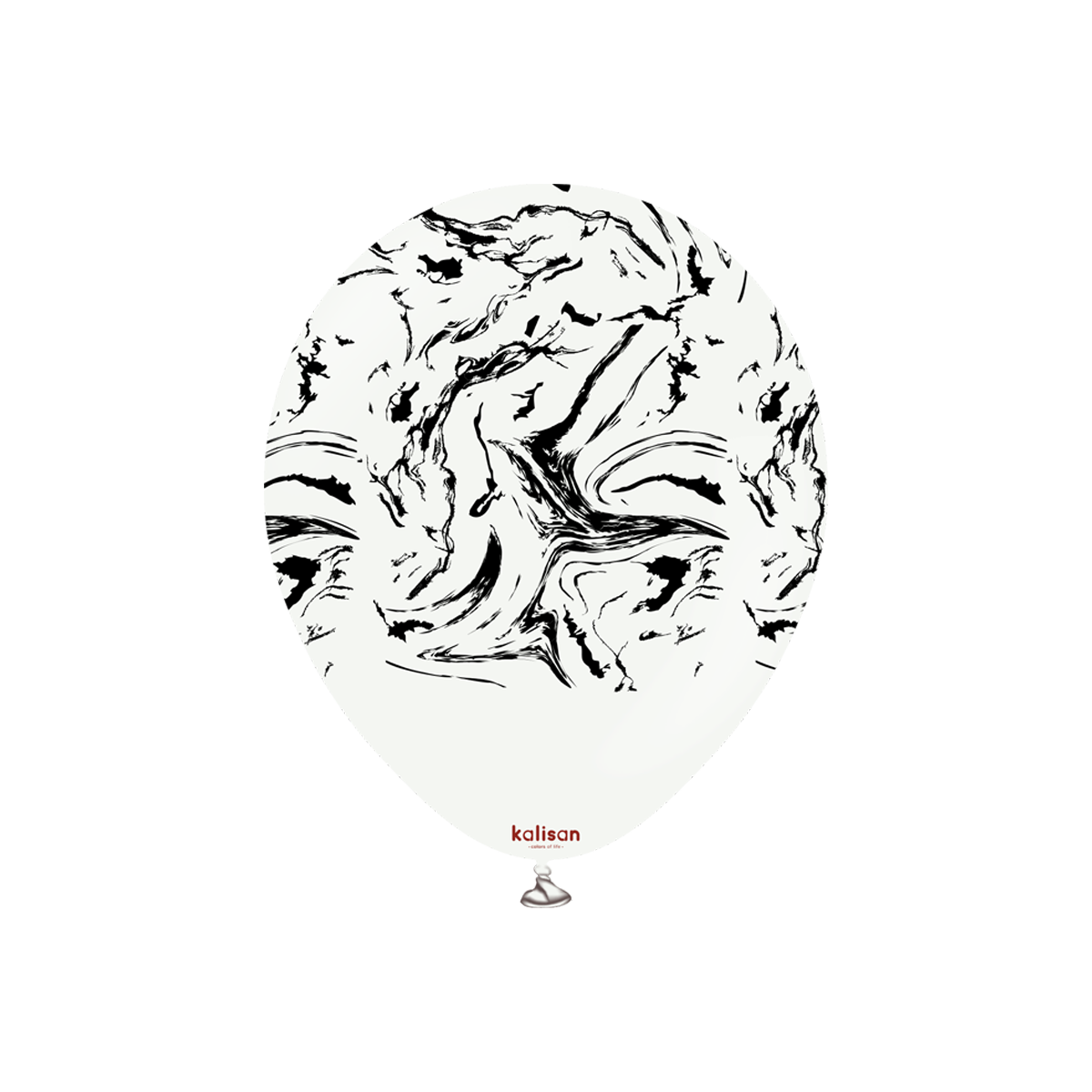 Latexballoons - Space Nebula 30 cm - White - Black Print - 25-pack